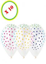 Sachet De 10 Ballons Confettis Diamètre 30 Cm accessoire