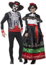 Couple El Senor et Senorita Jour Des Morts costume