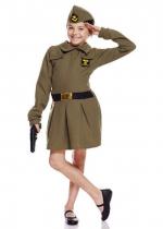 Déguisement Enfant Soldat Fille costume