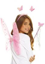 Set Papillon Rose Enfant accessoire