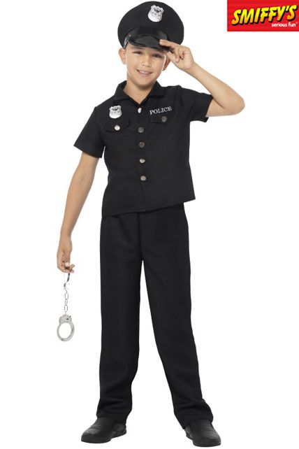 Kids New York Garçons Cop Police Costume Uniforme crime robe fantaisie enfant 8-13 Ans