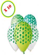 Sachet De 10 Ballons Motif Trèfle St Patrick accessoire