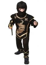 Déguisement Enfant De Ninja Noir Et Or costume