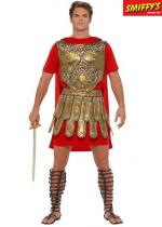 Déguisement Gladiateur Romain Or Et Rouge costume