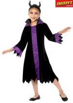 Déguisement Fille Reine Maléfique Noir Et Violet costume