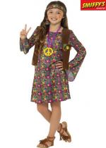 Déguisement Enfant Fille Hippie Multicolore costume