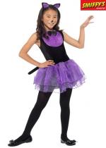 Robe Enfant Tutu Fille Chat Noir Et Violet costume