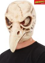 Masque De Crâne D'Oiseau En Latex Blanc accessoire