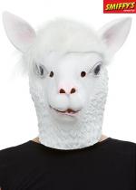 Masque Complet De Lama En Latex Blanc accessoire