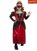 Déguisement Fille Vampire Noir Et Rouge costume