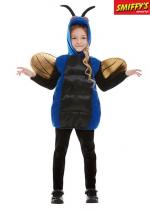 Tunique Enfant Insecte Effrayant Bleu À Capuche costume