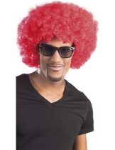 Perruque afro/ clown rouge volume adulte accessoire