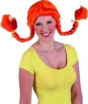 Perruque orange femme accessoire