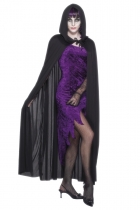 Cape vampire noire adulte Halloween accessoire