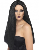 Perruque longue noire femme 60 cm accessoire