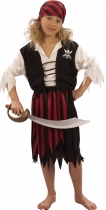 Deguisement Déguisement pirate corsaire noir et rouge fille Cowboy, Indien, Pirate
