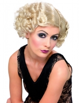 Deguisement Perruque cabaret ondulée blonde femme 