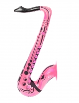 Saxophone gonflable rose accessoire