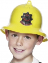 Casque pompier jaune accessoire
