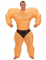 Déguisement humoristique bodybuilder gonflable adulte costume
