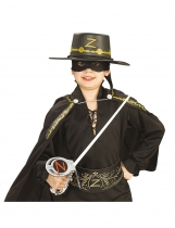 Deguisement Kit Zorro Epée en plastique masque et chapeau enfant 