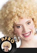 Perruque afro blonde volume femme accessoire