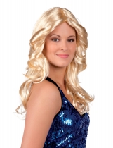 Perruque blonde disco femme accessoire