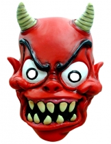 Deguisement Masque rouge démon adulte Halloween 