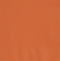 20 Serviettes en papier oranges 33 x 33 cm accessoire