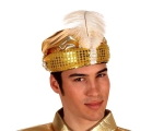 Deguisement Chapeau de sultan arabe doré adulte 