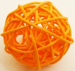 Deguisement 6 Boules en osier oranges 3,5 cm Papiers et Créatifs