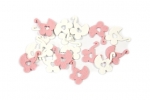 Deguisement 24 Confettis de table landau bébé rose 10 g 