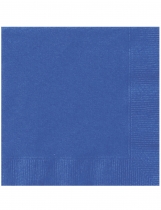 Deguisement 20 Serviettes en papier bleues 33 x 33 cm 