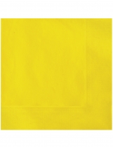 Deguisement 20 Serviettes en papier jaune 33 x 33 cm 
