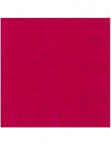 20 Serviettes en papier rouges 33 x 33 cm accessoire