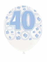 Ballons bleus Age 40 ans accessoire