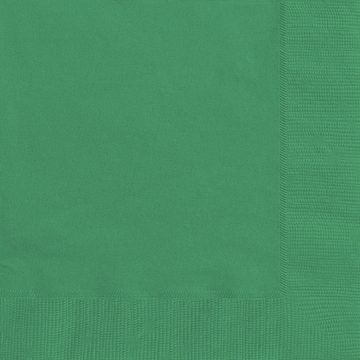 50 Serviettes en papier vertes 33 x 33 cm accessoire