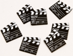 25 Confettis clap de cinéma 2 x 2,2 cm accessoire