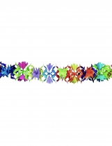 Deguisement Guirlande papier multicolore motif fleurs 