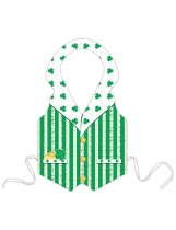 Deguisement Tablier plastique Leprechaun vert adulte Saint-Patrick 