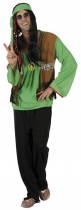 Deguisement Déguisement hippie homme vert et noir 
