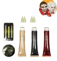 Kit luxe maquillage vampire Halloween accessoire