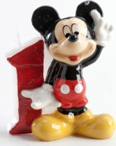 Bougie chiffre 1 Mickey accessoire