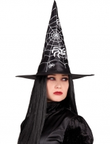 Chapeau sorcière noire adulte Halloween accessoire