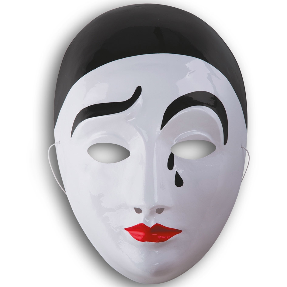Masque Pierrot adulte accessoire