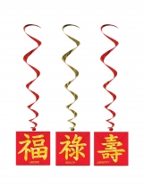 3 Suspensions nouvel an chinois accessoire