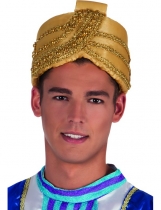Chapeau sultan doré adulte accessoire