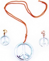 Deguisement Kit bijoux hippie femme Bracelets et Colliers