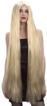Perruque longue blonde femme accessoire