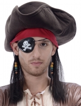 Deguisement Perruque chapeau de pirate homme 
